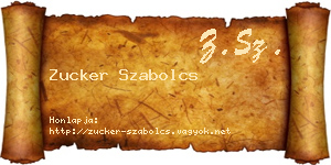 Zucker Szabolcs névjegykártya